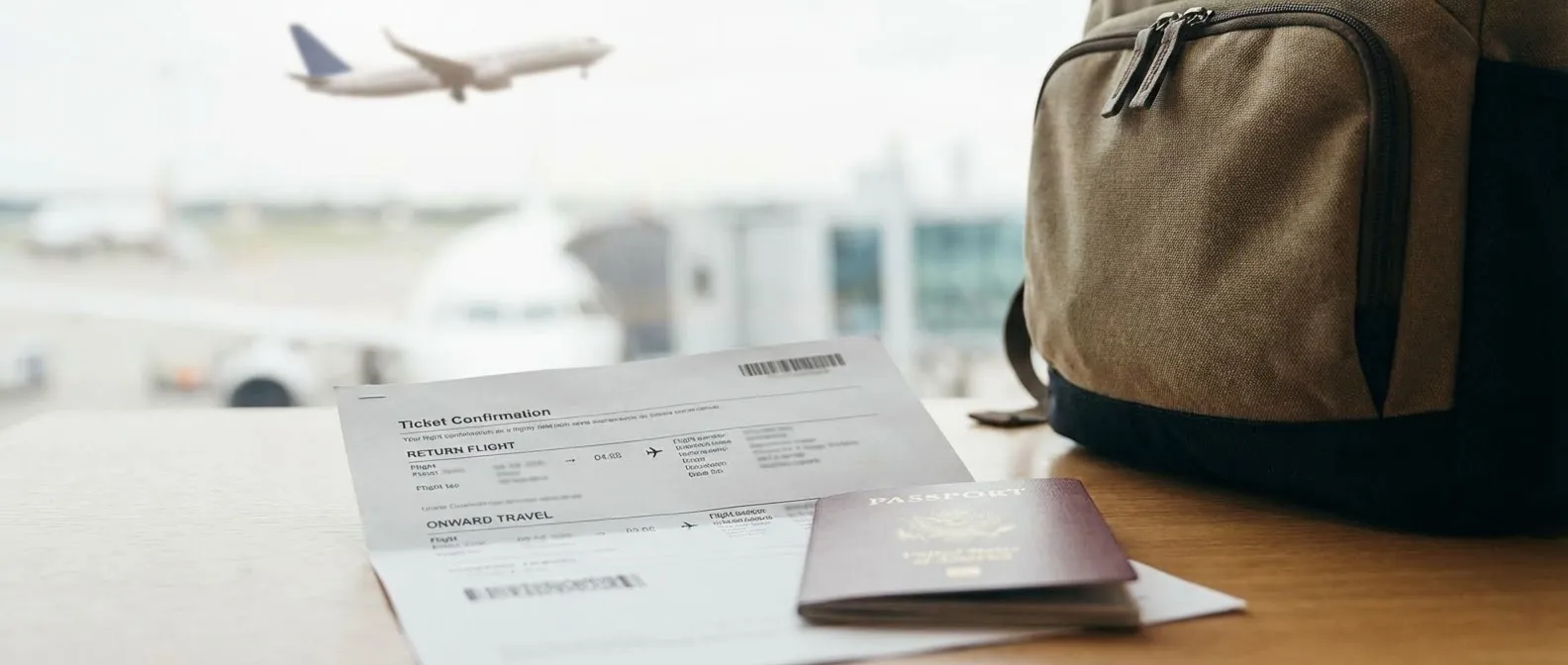 Return or Onward Flight Ticket